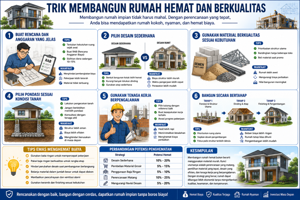 Trik Membangun Rumah Hemat dan Berkualitas