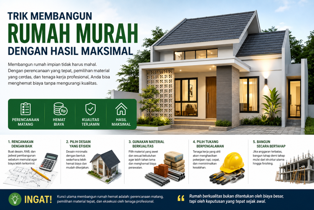 Trik Membangun Rumah Murah dengan Hasil Maksimal