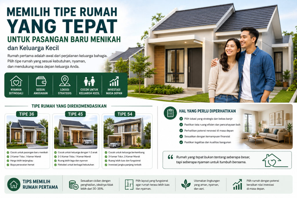 Memilih Tipe Rumah yang Tepat untuk Pasangan Baru Menikah